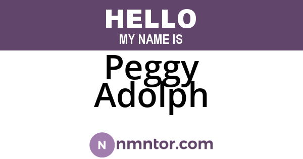 Peggy Adolph