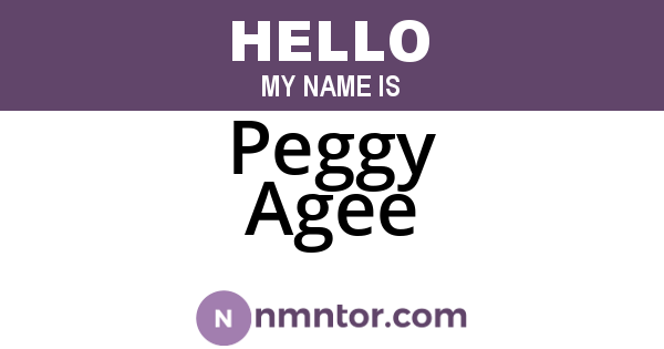 Peggy Agee