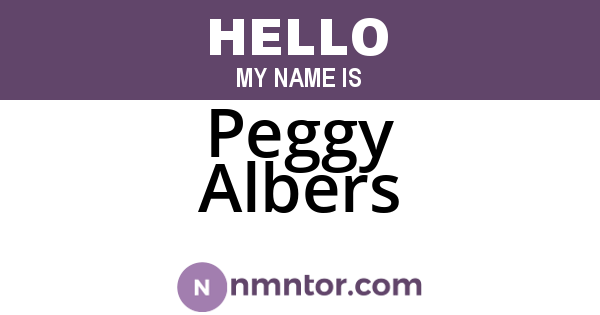 Peggy Albers
