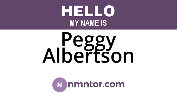 Peggy Albertson