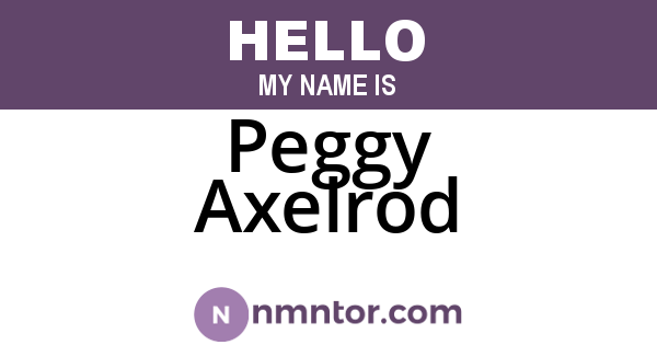 Peggy Axelrod