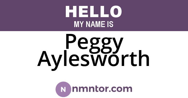 Peggy Aylesworth