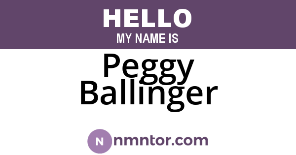 Peggy Ballinger