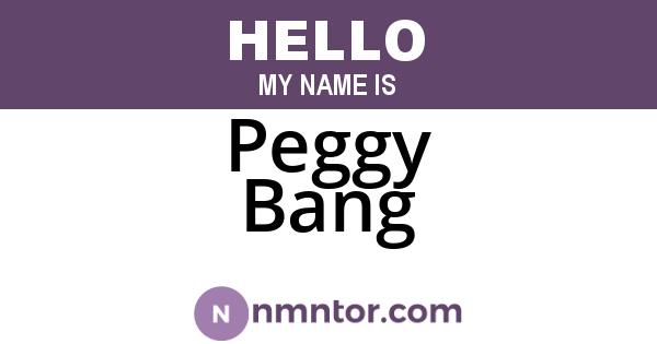 Peggy Bang