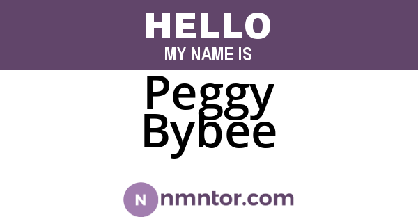 Peggy Bybee