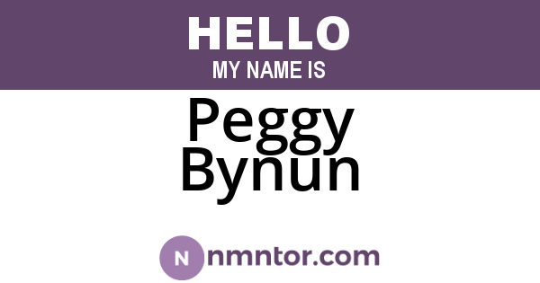 Peggy Bynun