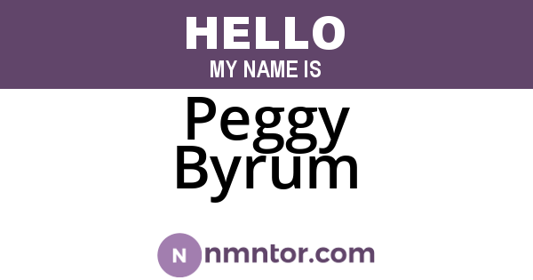 Peggy Byrum