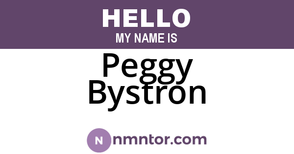 Peggy Bystron