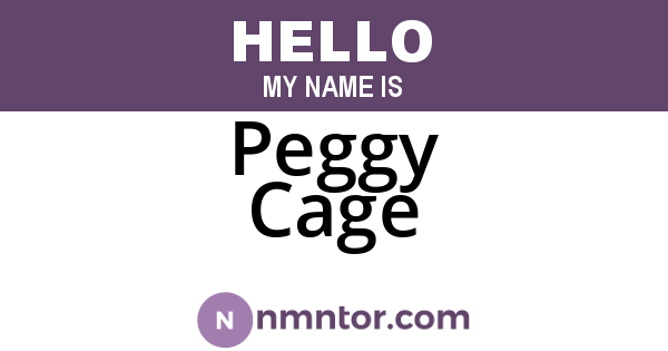 Peggy Cage