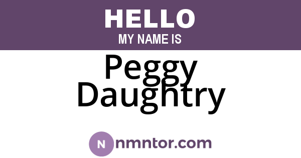 Peggy Daughtry