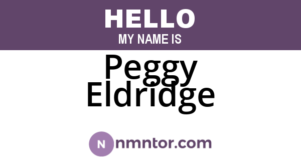 Peggy Eldridge