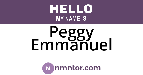 Peggy Emmanuel