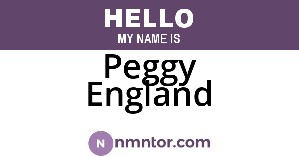 Peggy England