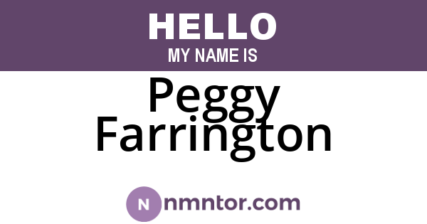 Peggy Farrington