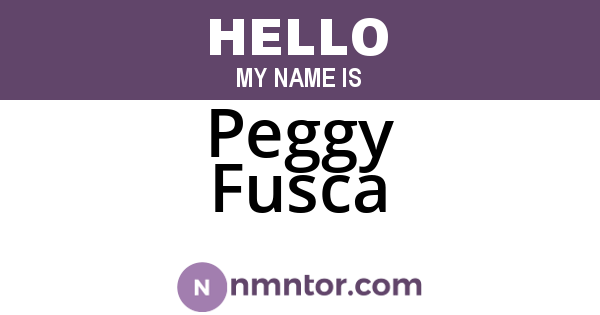 Peggy Fusca