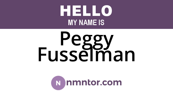 Peggy Fusselman