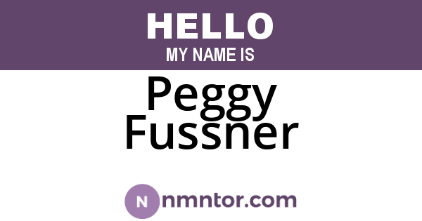 Peggy Fussner