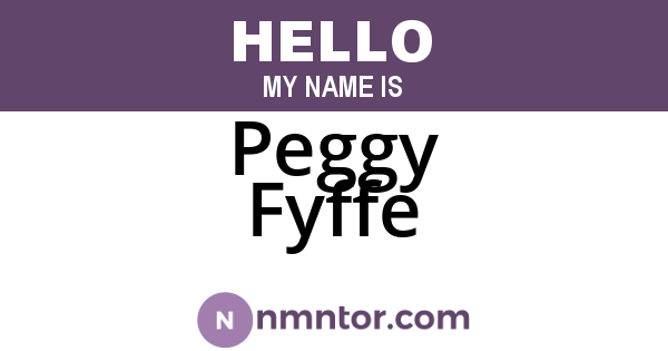 Peggy Fyffe