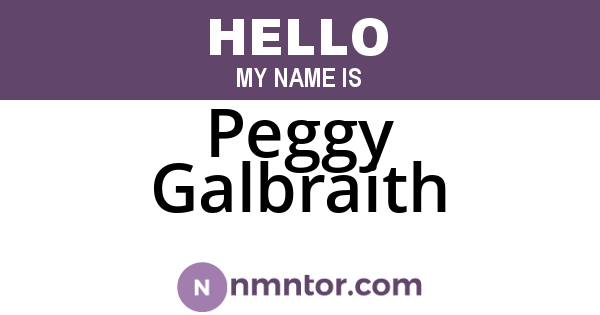 Peggy Galbraith