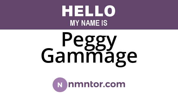 Peggy Gammage