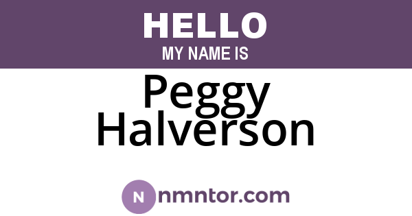 Peggy Halverson
