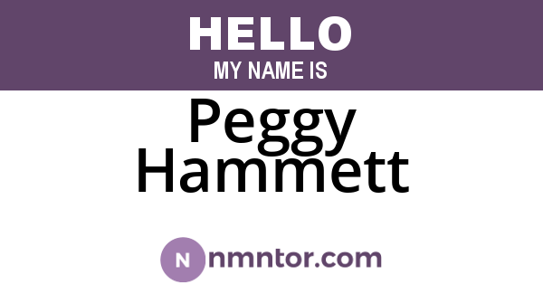 Peggy Hammett