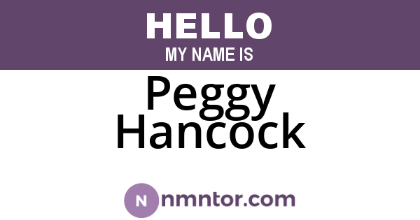 Peggy Hancock