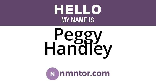 Peggy Handley