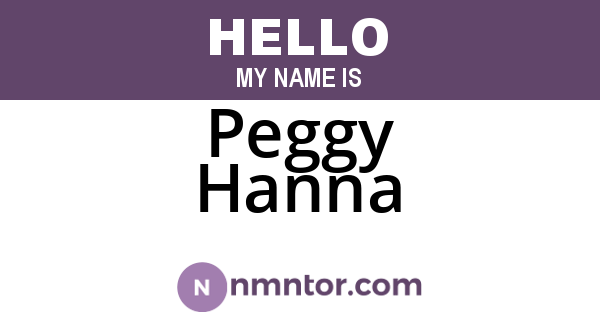 Peggy Hanna