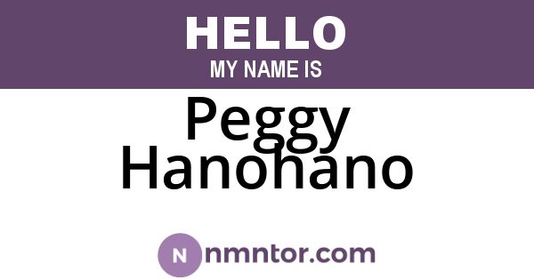 Peggy Hanohano