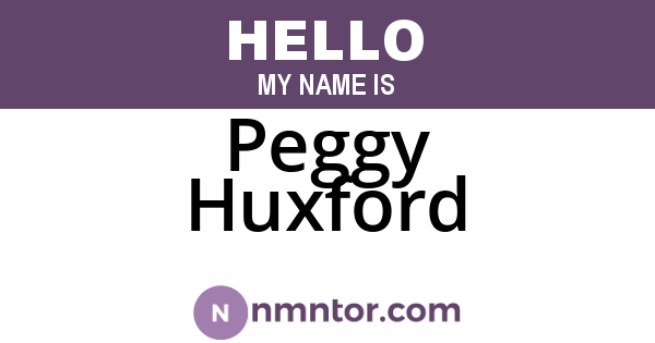 Peggy Huxford