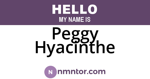 Peggy Hyacinthe