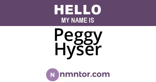 Peggy Hyser
