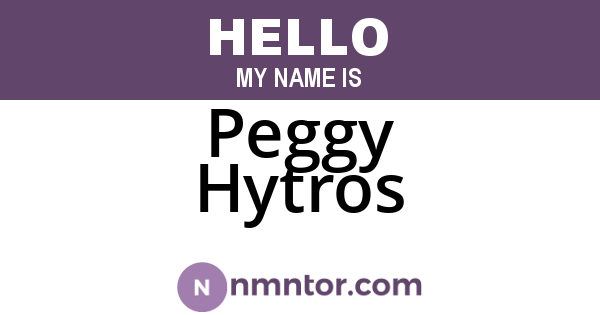 Peggy Hytros