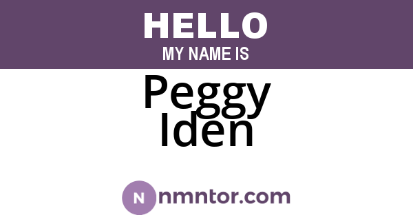Peggy Iden