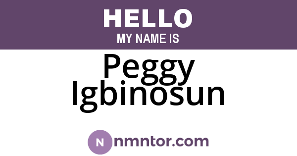 Peggy Igbinosun