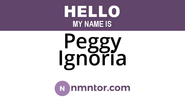 Peggy Ignoria