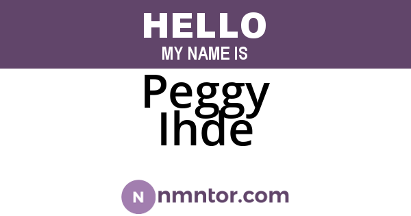 Peggy Ihde
