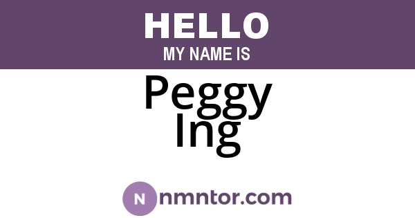 Peggy Ing