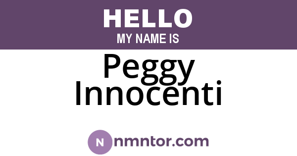 Peggy Innocenti
