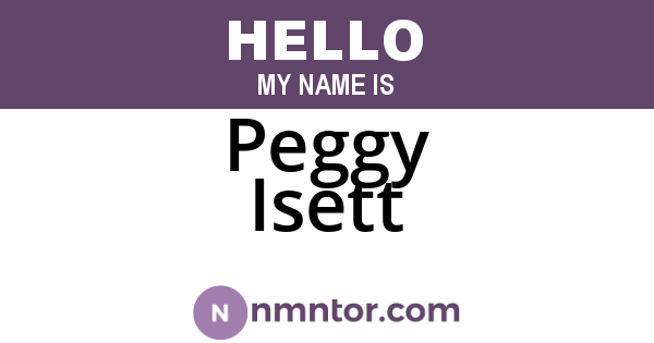 Peggy Isett