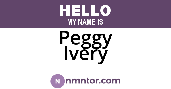 Peggy Ivery