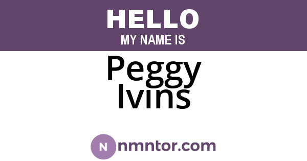 Peggy Ivins