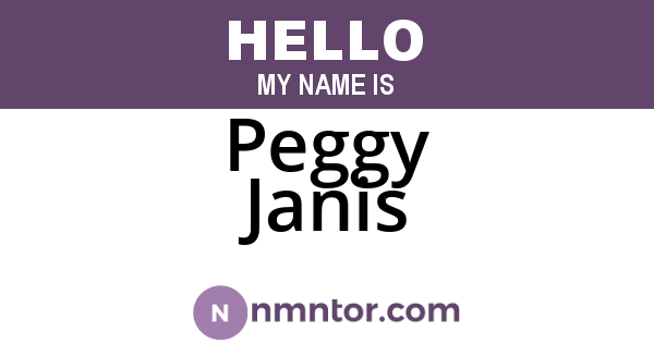 Peggy Janis