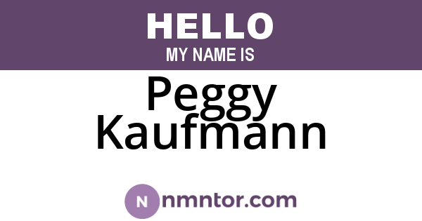 Peggy Kaufmann