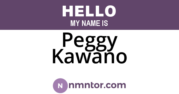 Peggy Kawano
