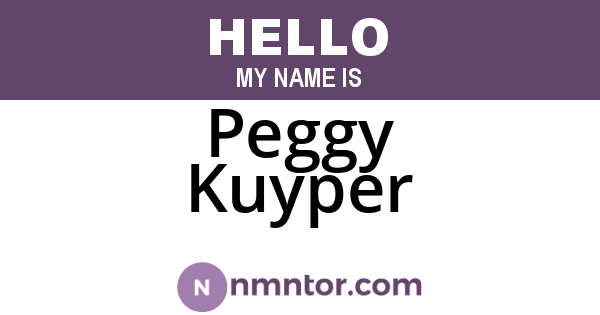 Peggy Kuyper
