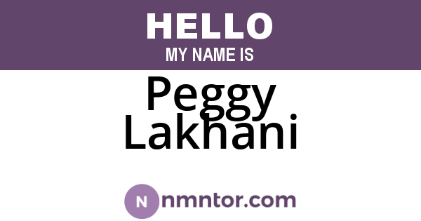 Peggy Lakhani