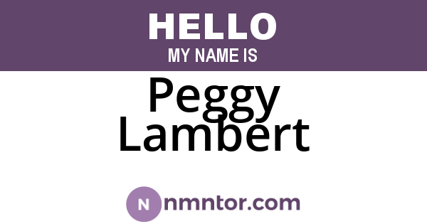 Peggy Lambert