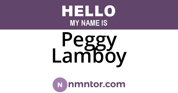 Peggy Lamboy
